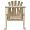 FarmHouse Classical Fir Wood Rocking Adirondack Chair Natural - Set of 2