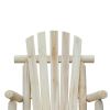 FarmHouse Classical Fir Wood Rocking Adirondack Chair Natural - Set of 2