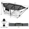 Grey Portable Camping Foldable Hammock with Stand and Carry Case