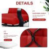 Outdoor 3-Piece Patio Furniture Rocking Chairs Table Set with Red Cushions