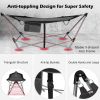 Green Portable Camping Foldable Hammock with Stand and Carry Case