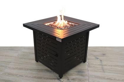 living Source International 25" H x 30" W Steel Propane/Natural Gas Fire Pit Table