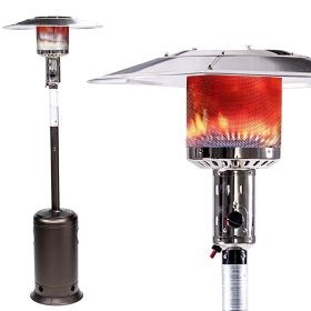 Outdoor Patio Propane Heater with Portable Wheels 47 (Color: as Pic)